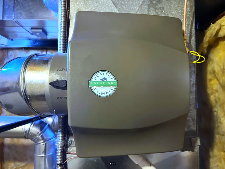humidifier installed on furnace
