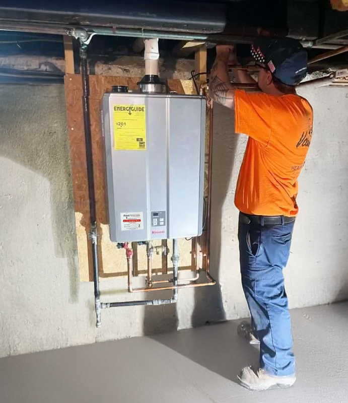 rinnai install basement